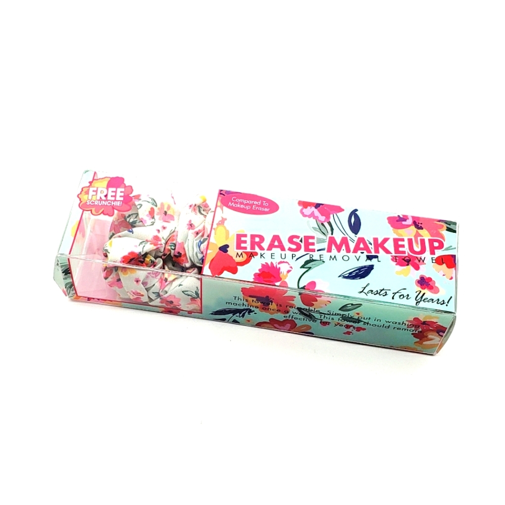 Erase Makeup Removal Towel with a scrunchie